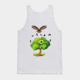 Flying Birds by the Tree Tank Top